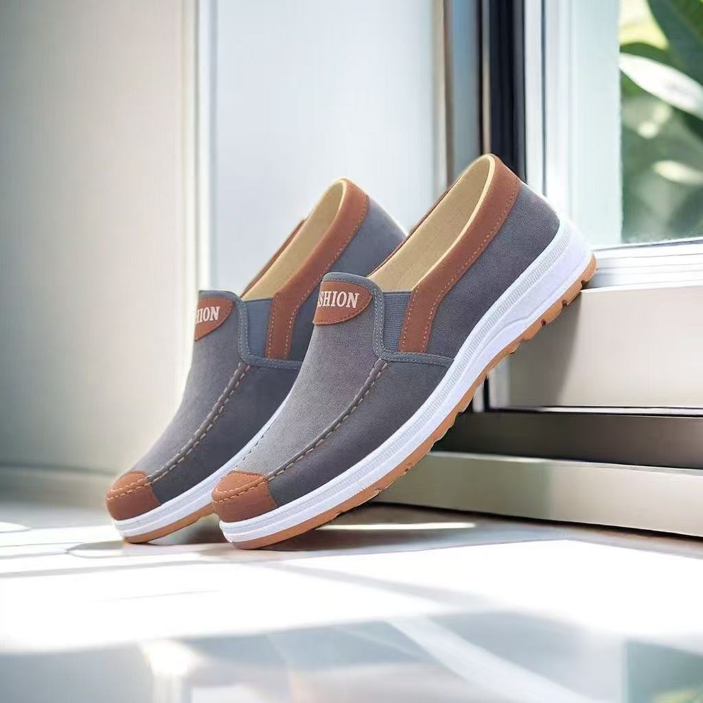 Men's Slip-on Casual Canvas Shoes with Rubber Sole