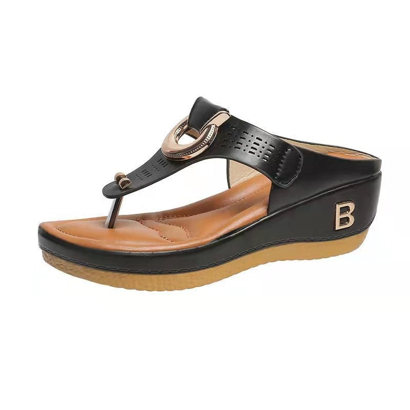 # Summer Women's Flip-Flop Wedge Sandals