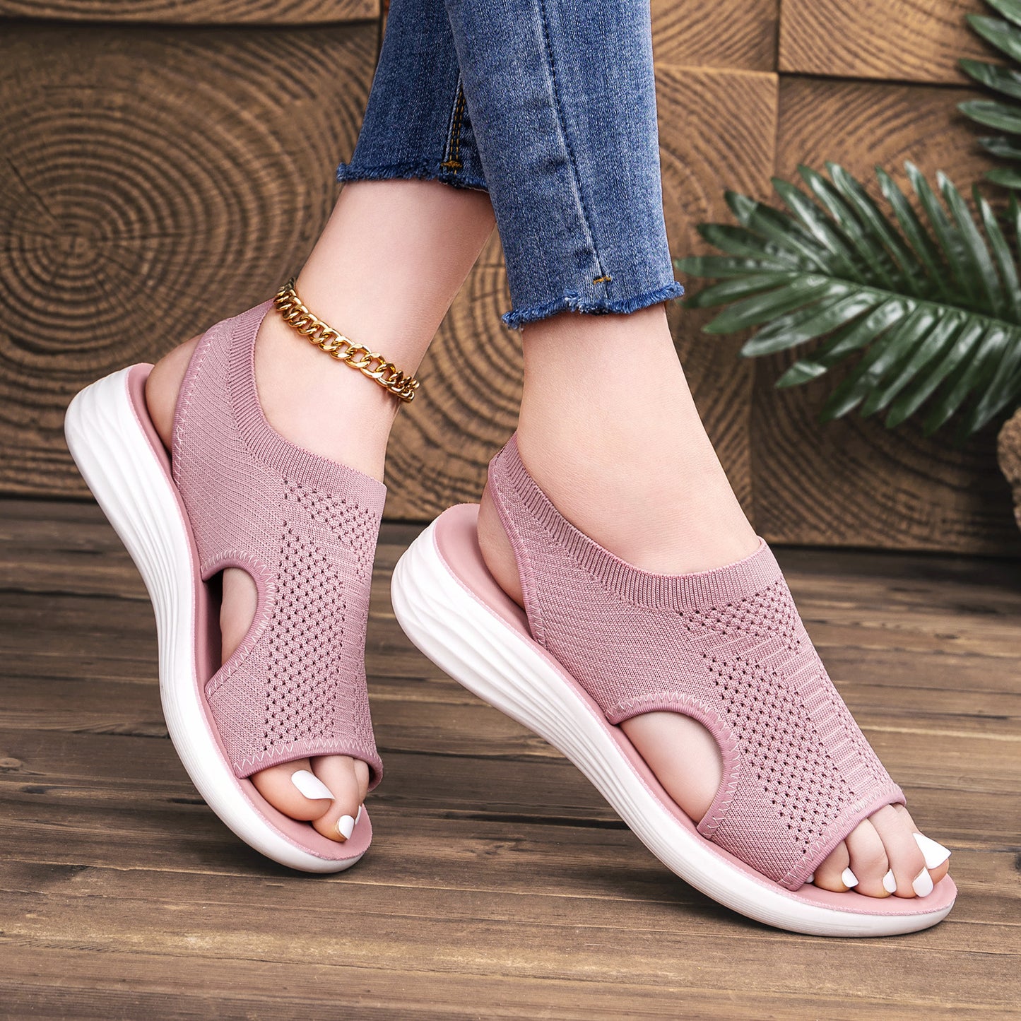 Women's Flyknit Open-Toe Beach Sandals