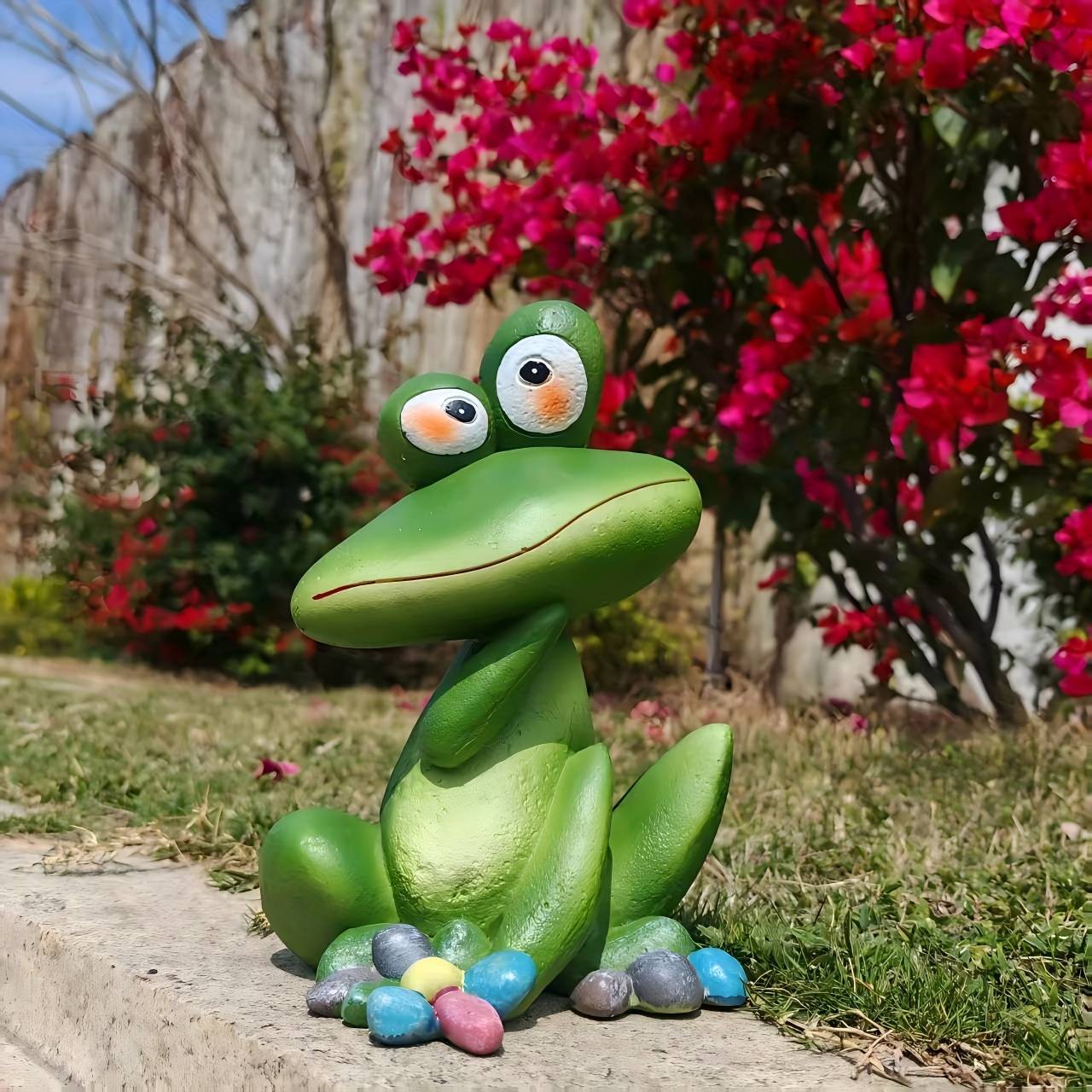 Resin Crooked-Mouth Frog Creative Decorative Ornament