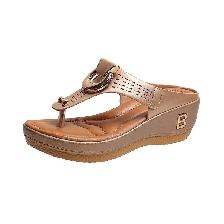 # Summer Women's Flip-Flop Wedge Sandals