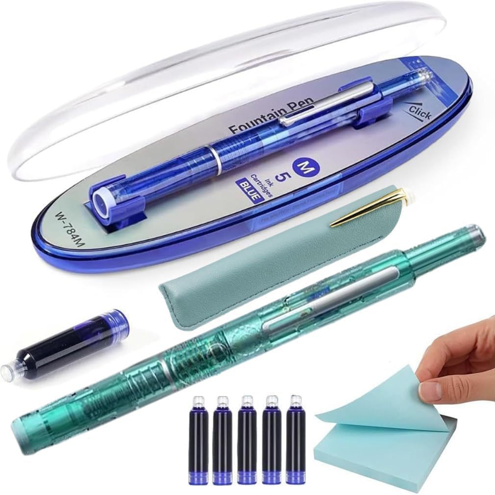 Retractable Fountain Pen Set
