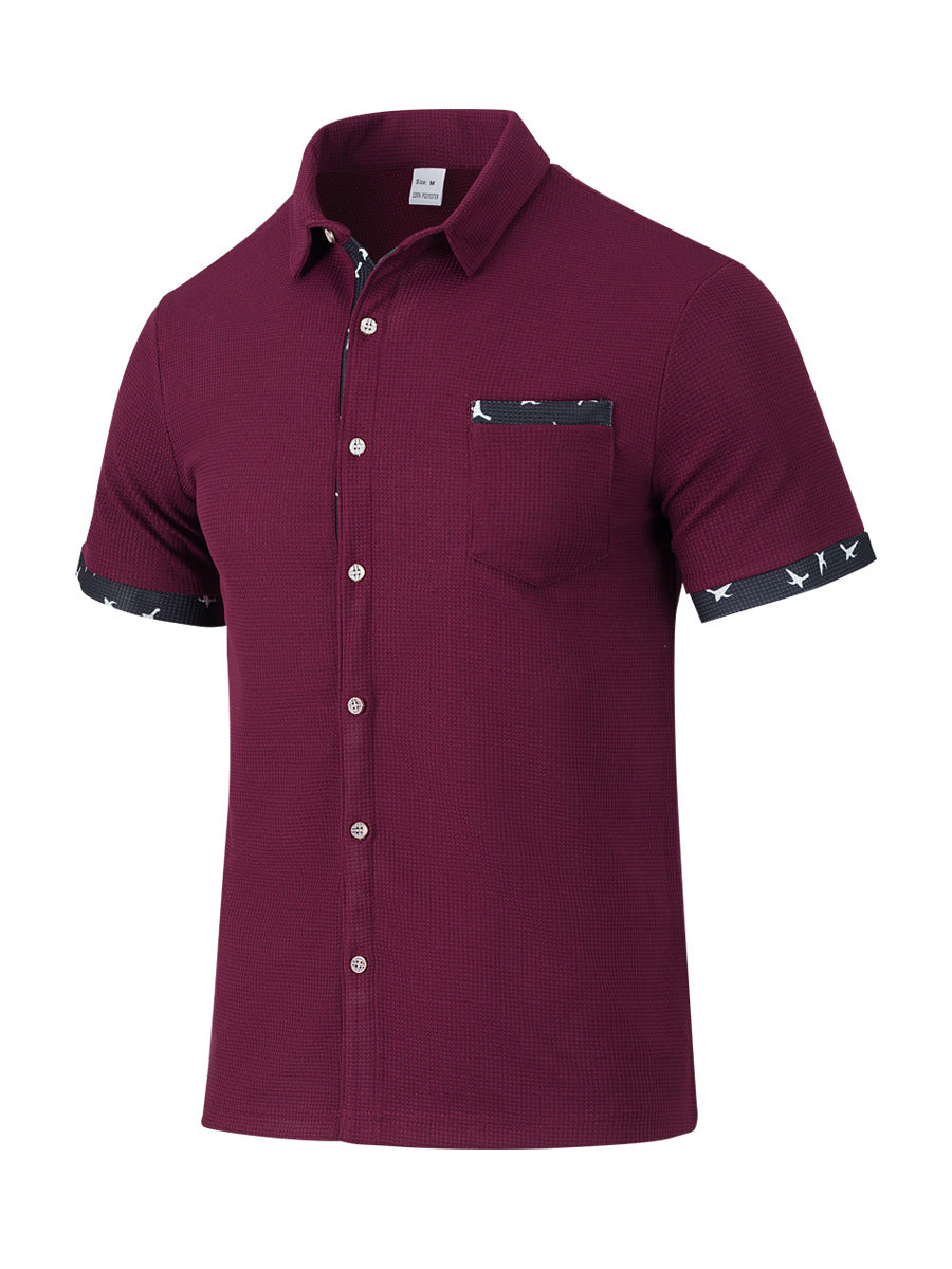 # Men's Summer Color-Blocked Casual Short-Sleeve T-Shirt