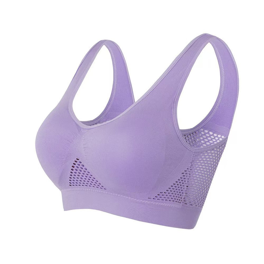 Mesh-lined Breathable Sports Bra
