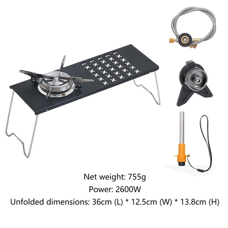 # Portable Outdoor Stove and Folding Combination Table
