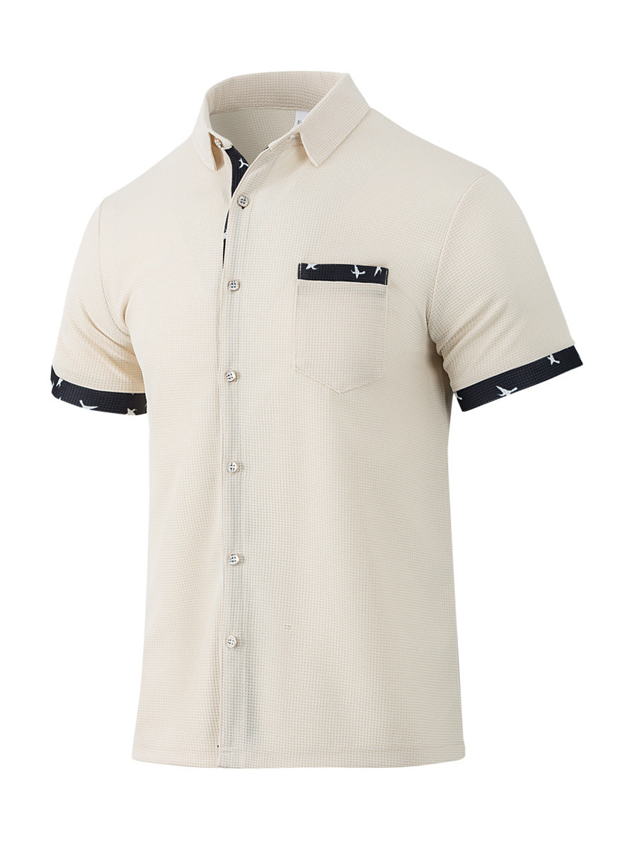 # Men's Summer Color-Blocked Casual Short-Sleeve T-Shirt