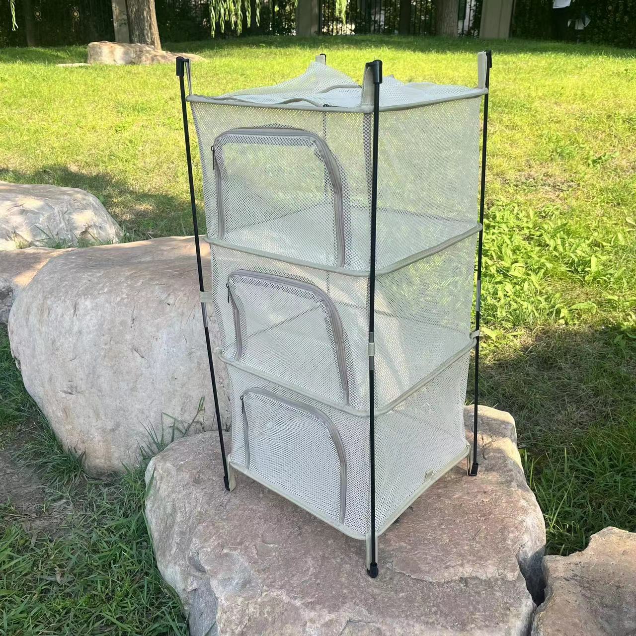 # Outdoor Four-Layer Folding Drying and Storage Basket