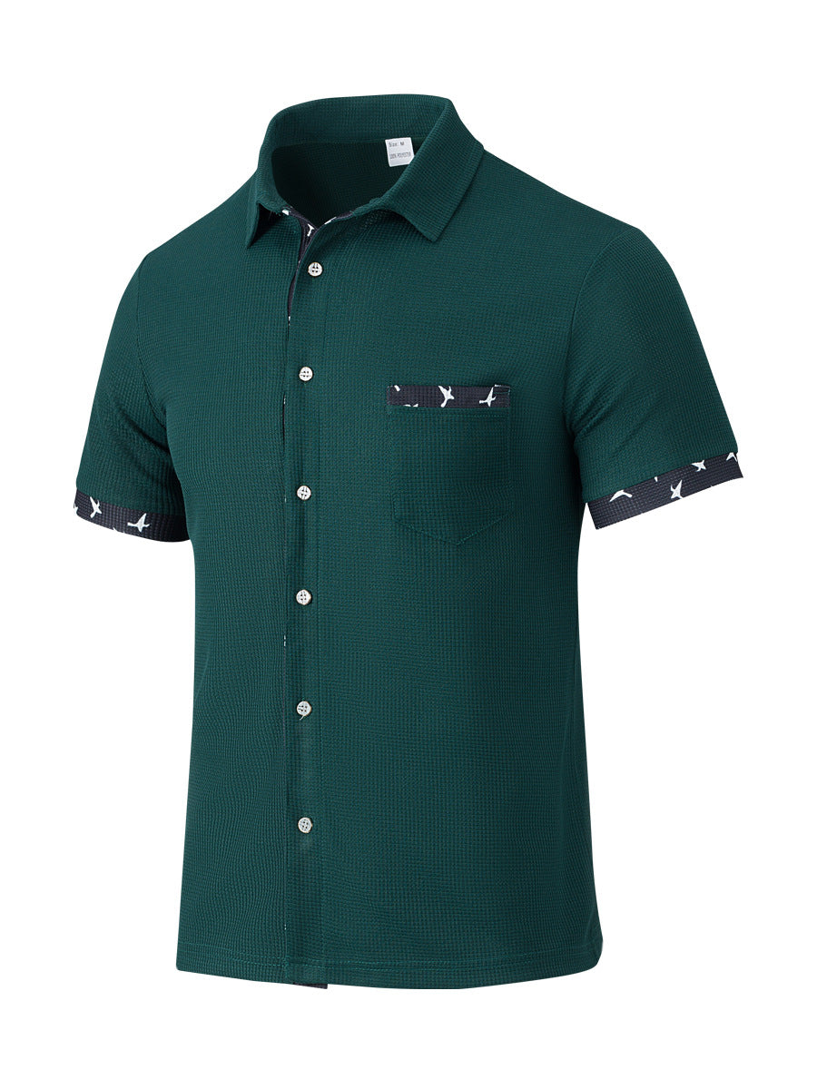 # Men's Summer Color-Blocked Casual Short-Sleeve T-Shirt