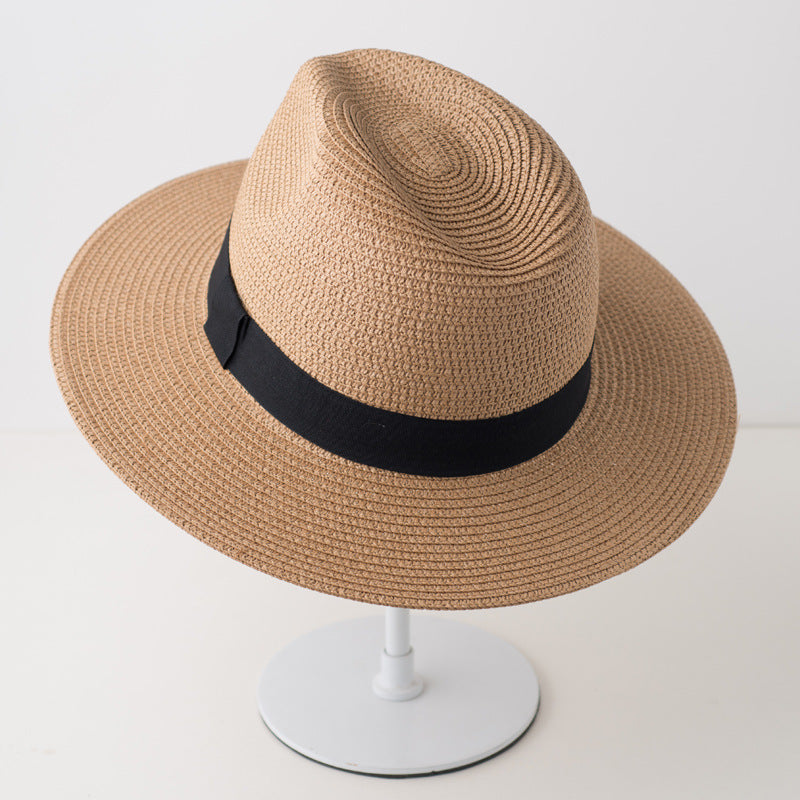 # Men's Simple Panama Hat Summer Sun Protection Sunshade Hat