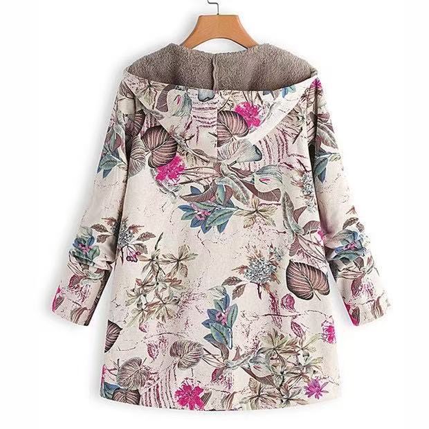Women's Winter Printed Composite Casual Jacket