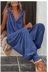 Hooded Sleeveless Pants Set