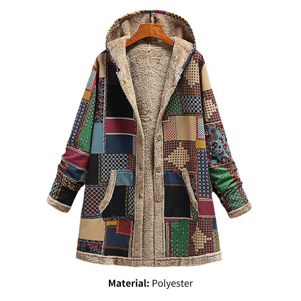 Women's Winter Printed Composite Casual Jacket