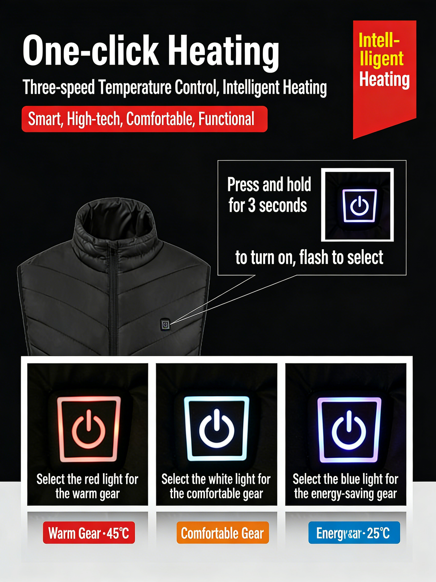 Smart USB Electric Heated Vest