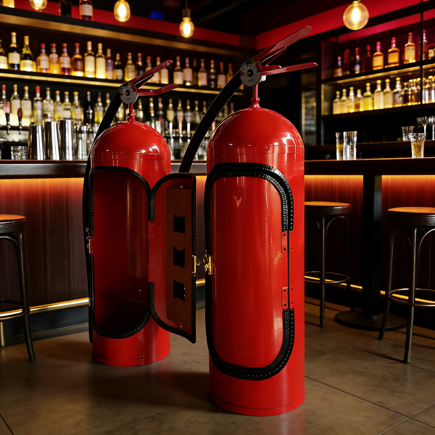 Personalized Fire Extinguisher-Shaped Mini Bar Ornament