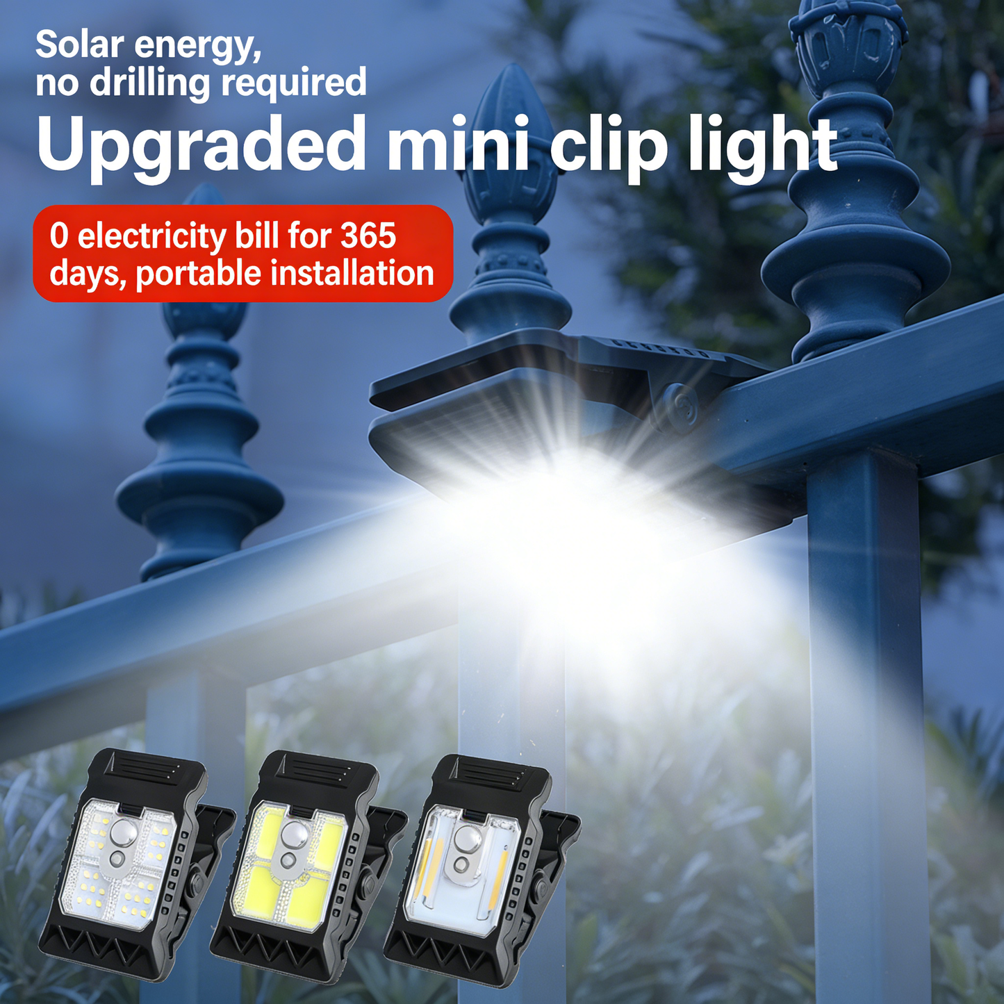 Mini Solar Clip-on Garden Light