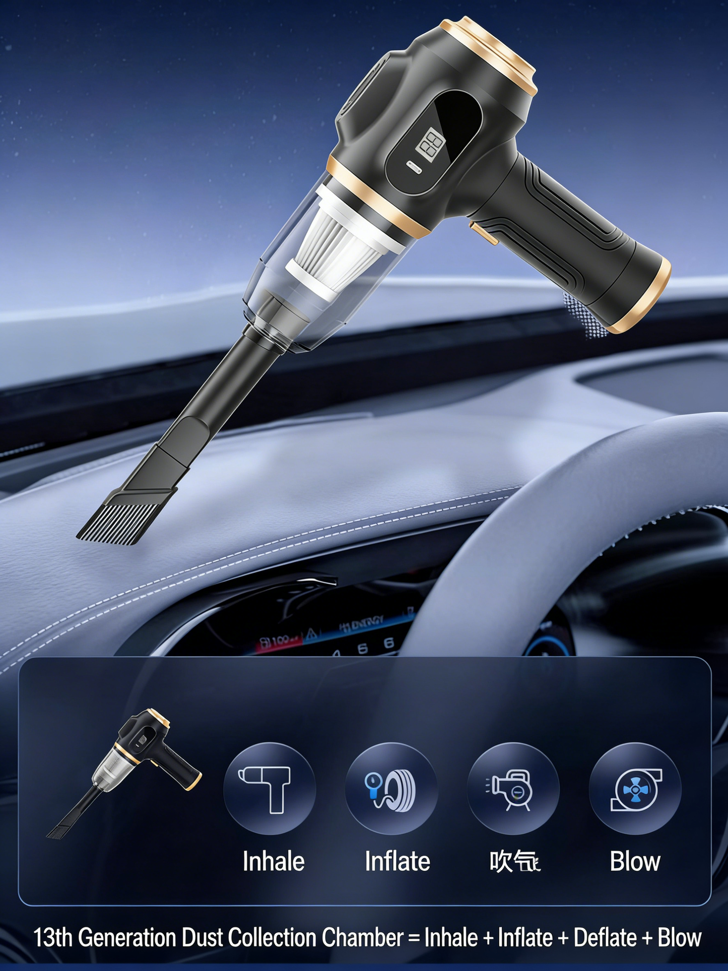 Cordless Handheld Car &amp; Home Vacuum Cleaner (Vacuum &amp; Blower)