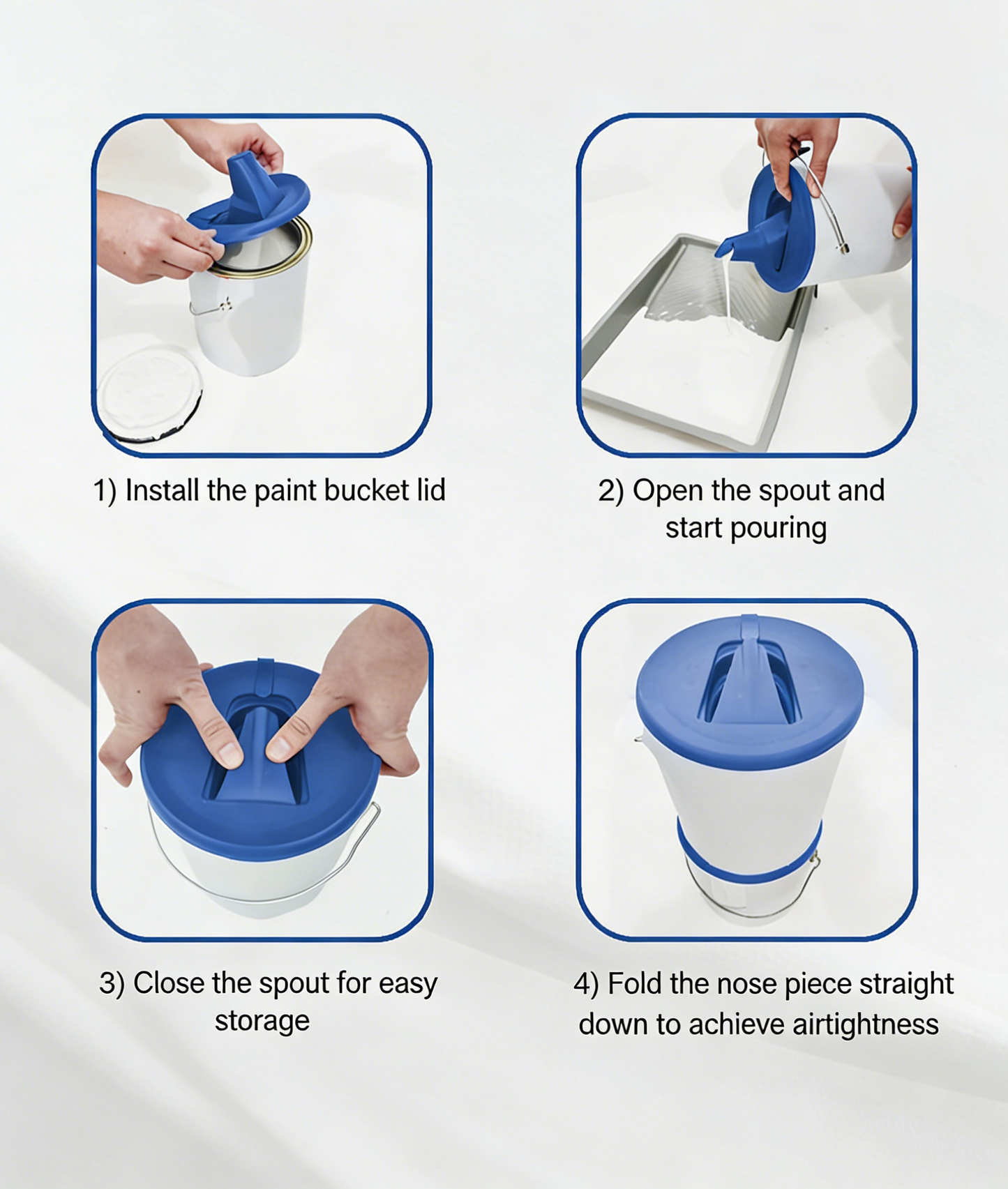 Multifunctional Foldable Paint Bucket Lid