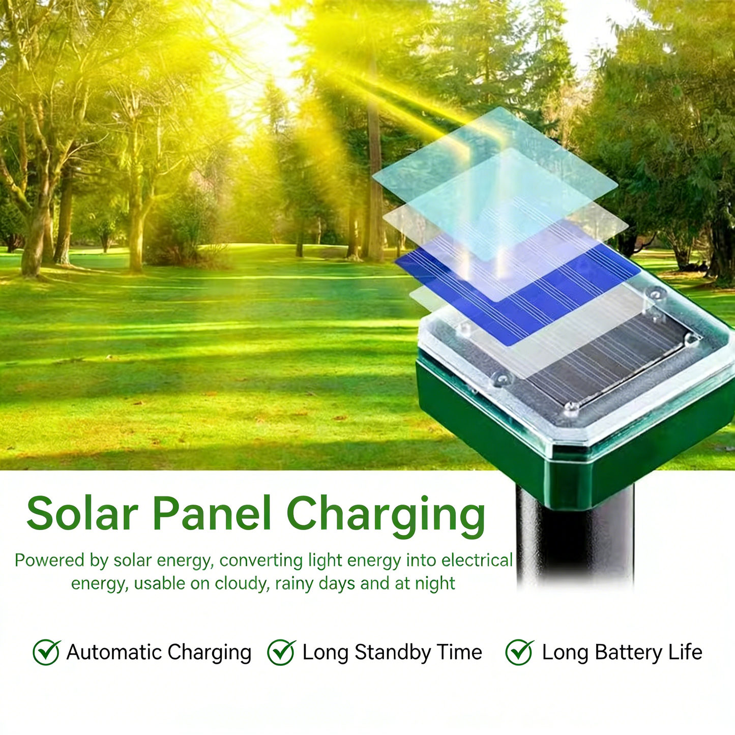 Solar-Powered Ultrasonic Multifunctional Repellent