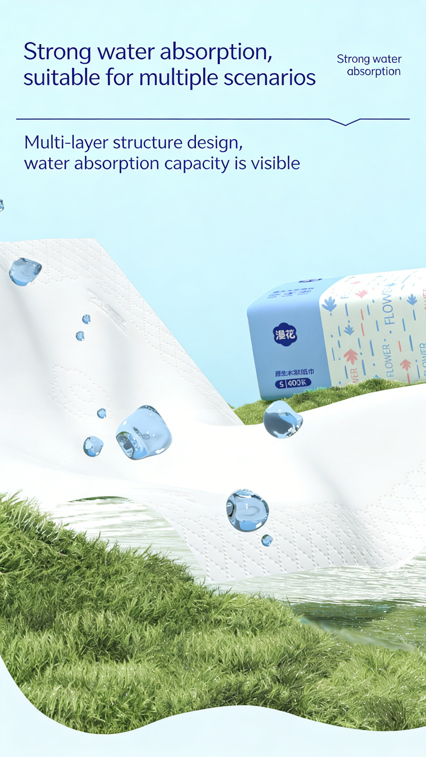 400 Sheets 5-Ply Thickened Virgin Wood Pulp Facial Tissue