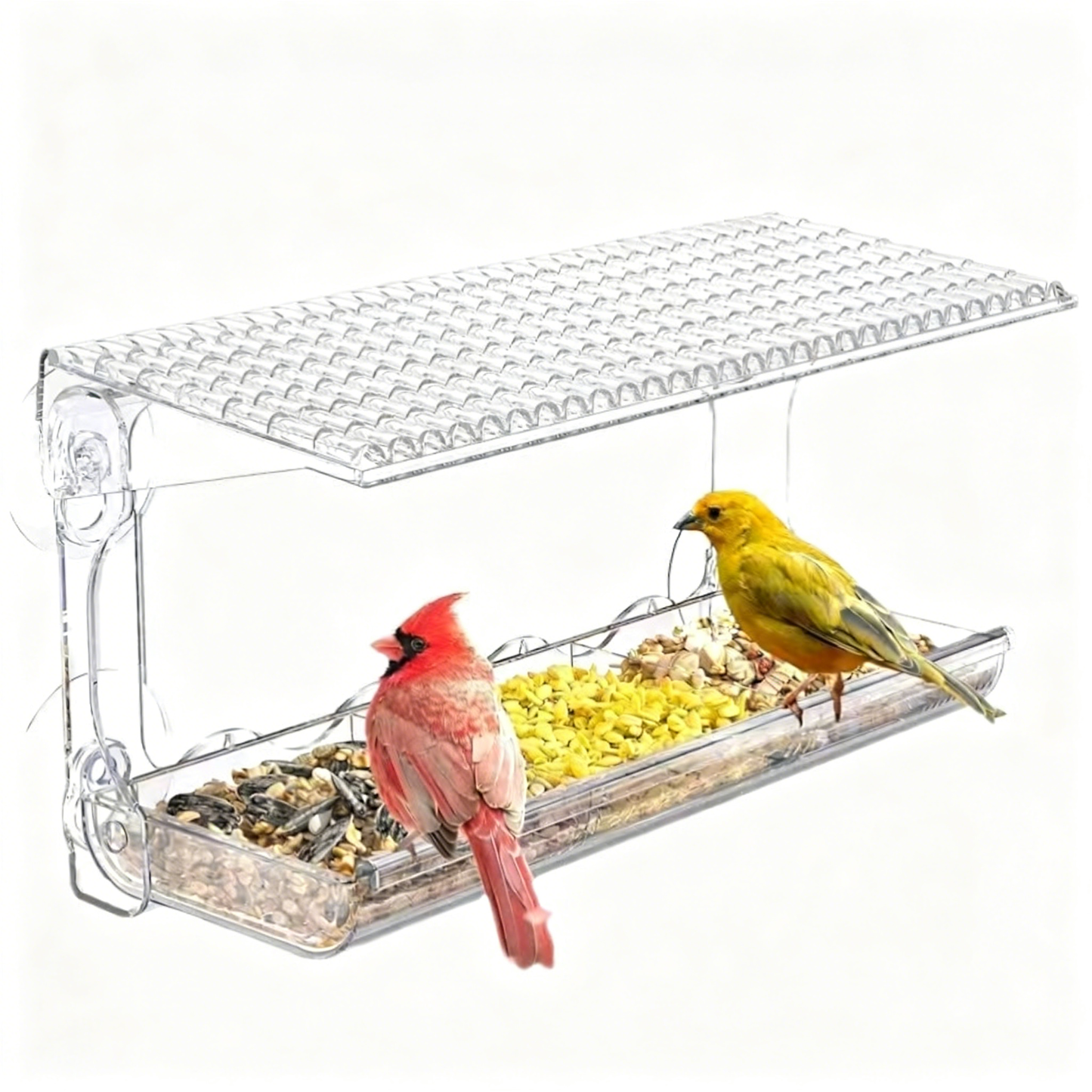 Outdoor Window-Style Transparent Bird Feeder